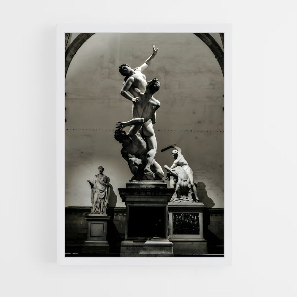 ap-rape of the sabine women giambologna-4 cadre Blanc