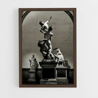 ap-rape of the sabine women giambologna-4 cadre Bois foncé