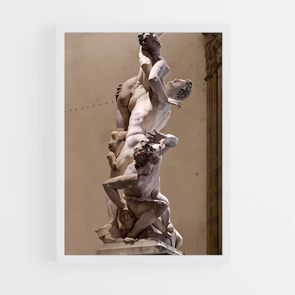 ap-rape of the sabine women giambologna-5 cadre Blanc