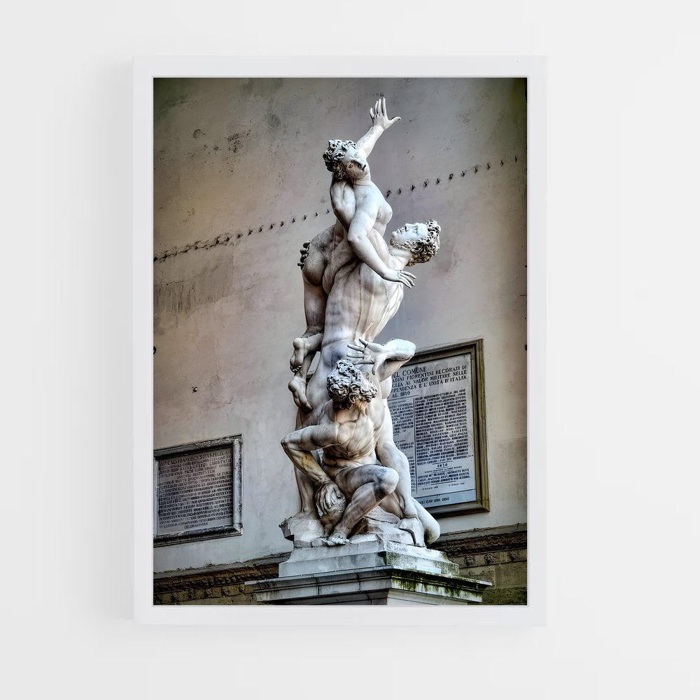 ap-rape of the sabine women giambologna-6 cadre Blanc