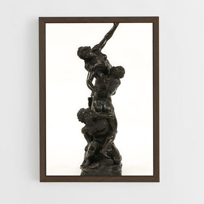 ap-rape of the sabine women giambologna-7 cadre Bois foncé