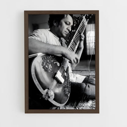 ap-ravi shankar-3 cadre Bois foncé