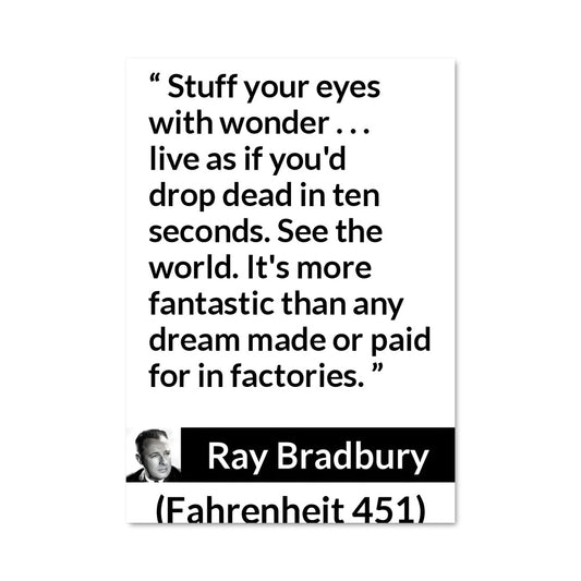 Poster Ray bradbury 13333