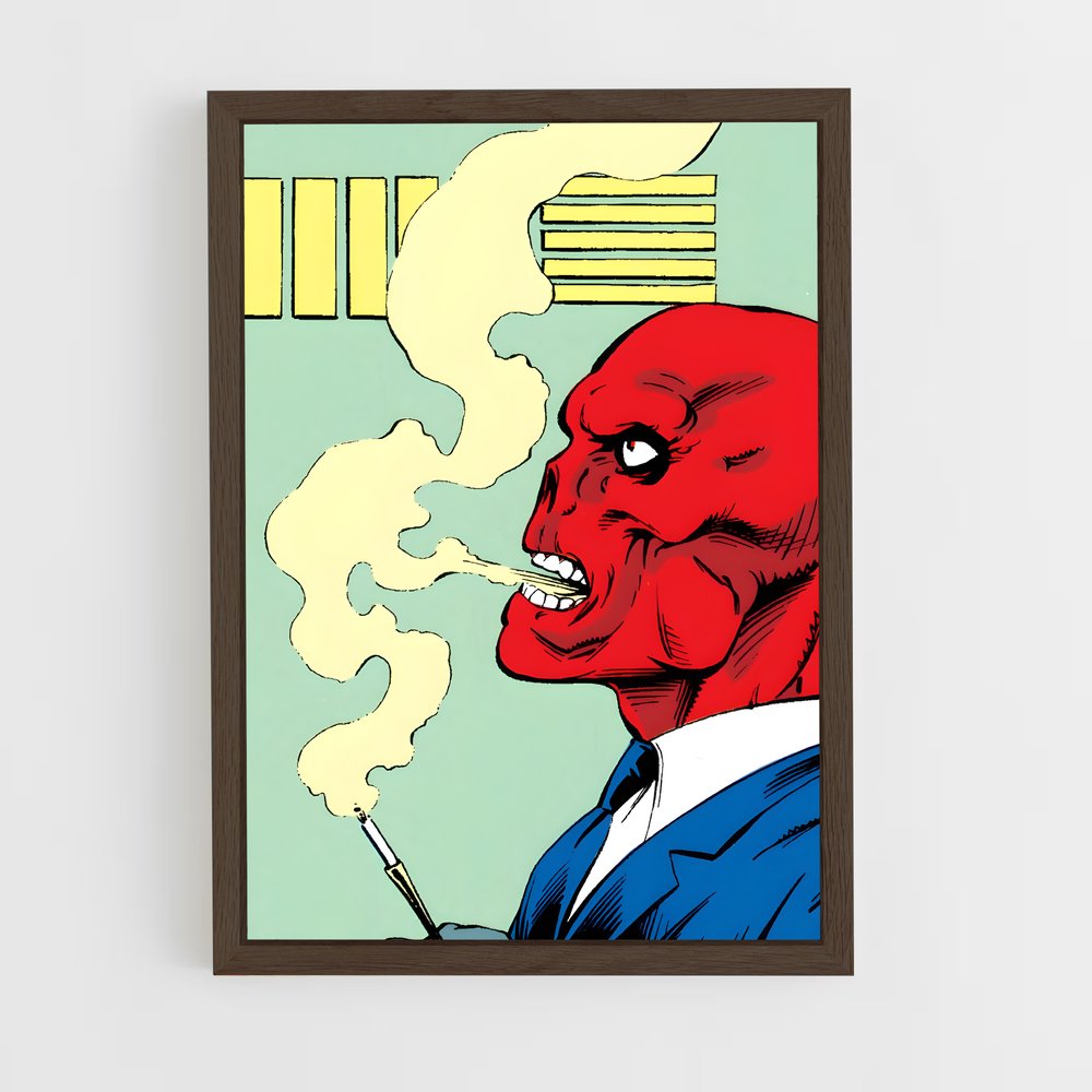 ap-red skull-10 cadre Bois foncé