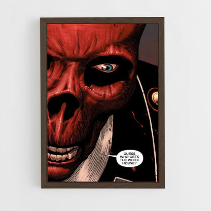 ap-red skull-12 cadre Bois foncé