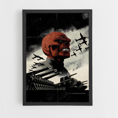 ap-red skull-4 cadre Noir