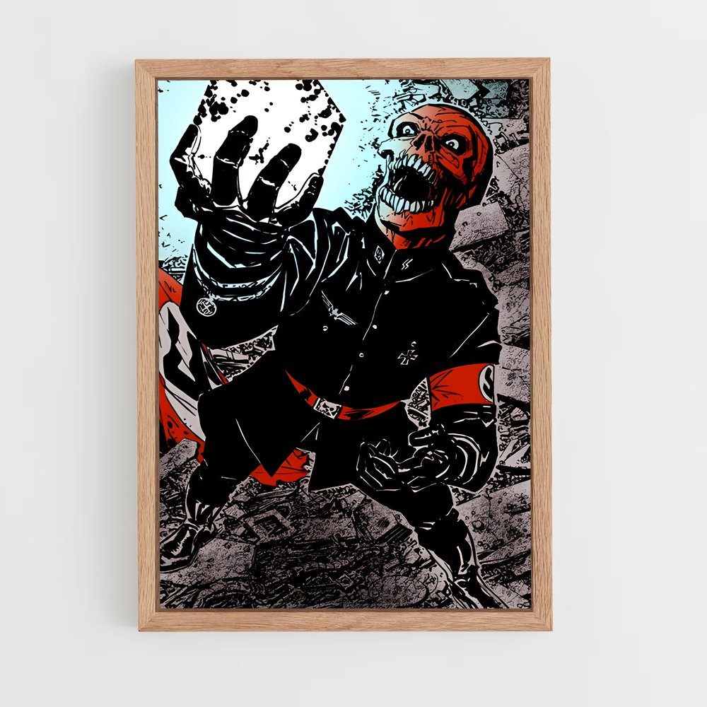 ap-red skull-6 cadre Bois clair