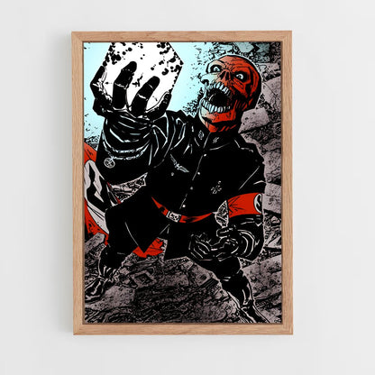 ap-red skull-6 cadre Bois clair