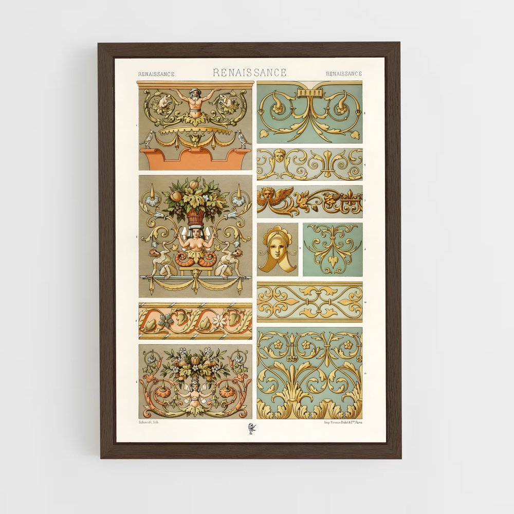 ap-renaissance patterns-1 cadre Bois foncé