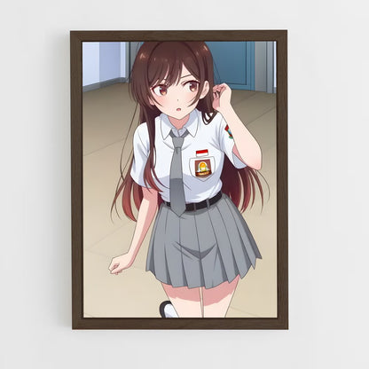 ap-rent a girlfriend-4 cadre Bois foncé