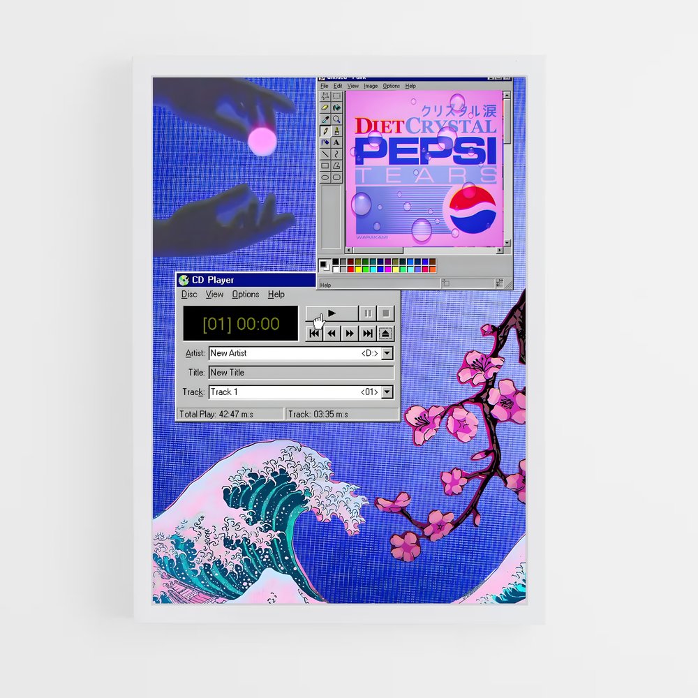 ap-retrowave-4 cadre Blanc