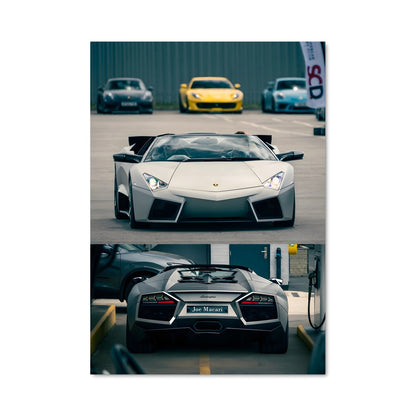 Poster Lambo Noir et Blanc