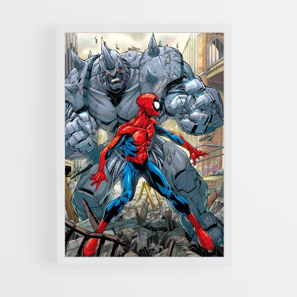 ap-rhino spider-man-1 cadre Blanc