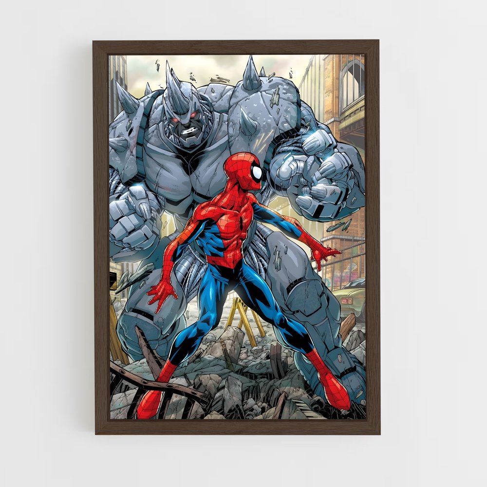 ap-rhino spider-man-1 cadre Bois foncé