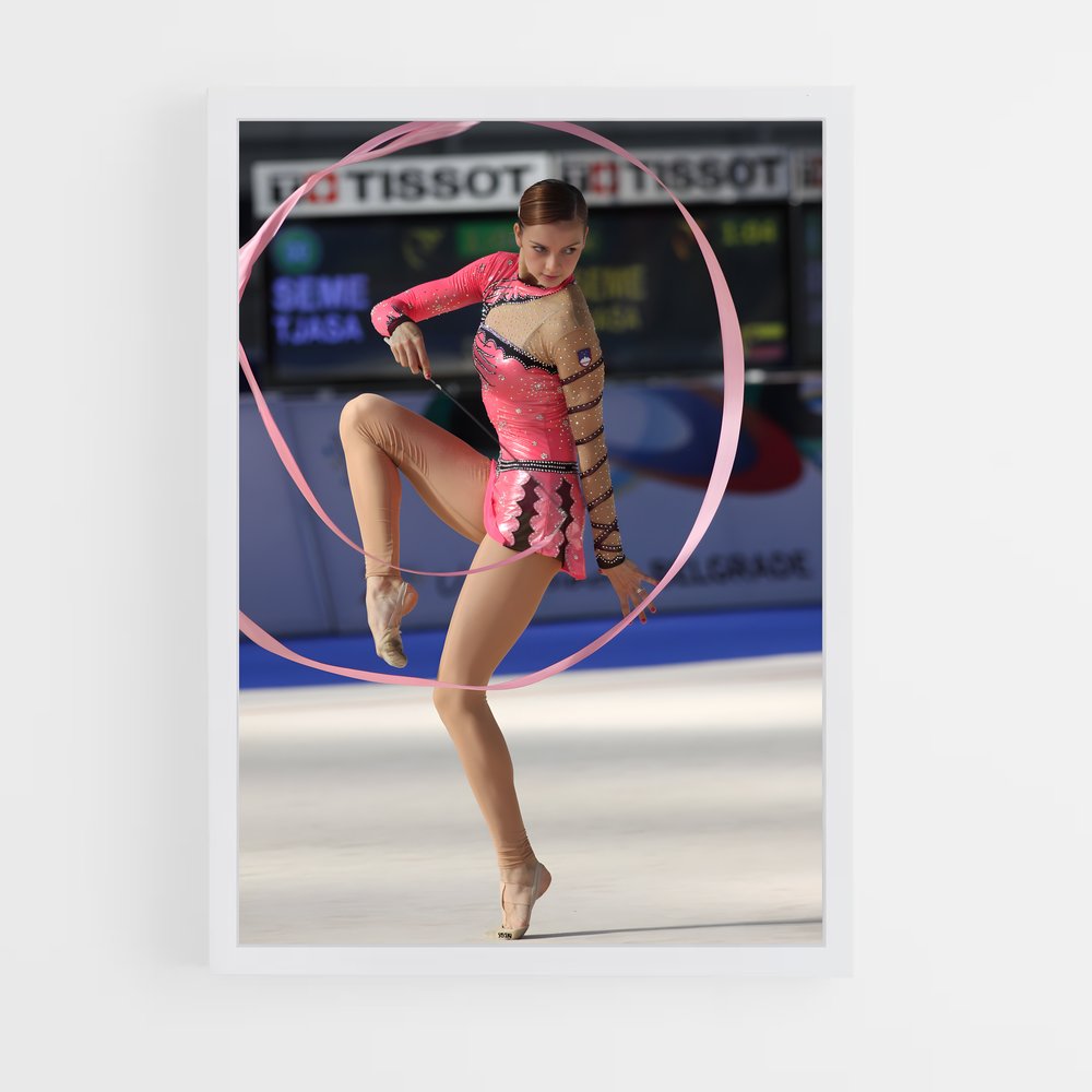 ap-ribbon rhythmic gymnastics-3 cadre Blanc