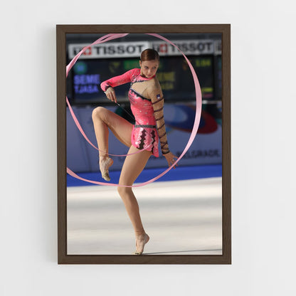 ap-ribbon rhythmic gymnastics-3 cadre Bois foncé