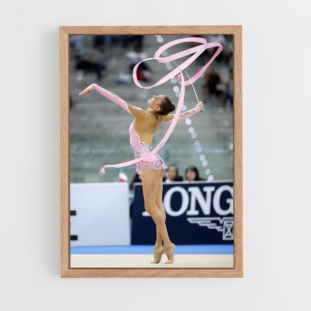 ap-ribbon rhythmic gymnastics-4 cadre Bois clair