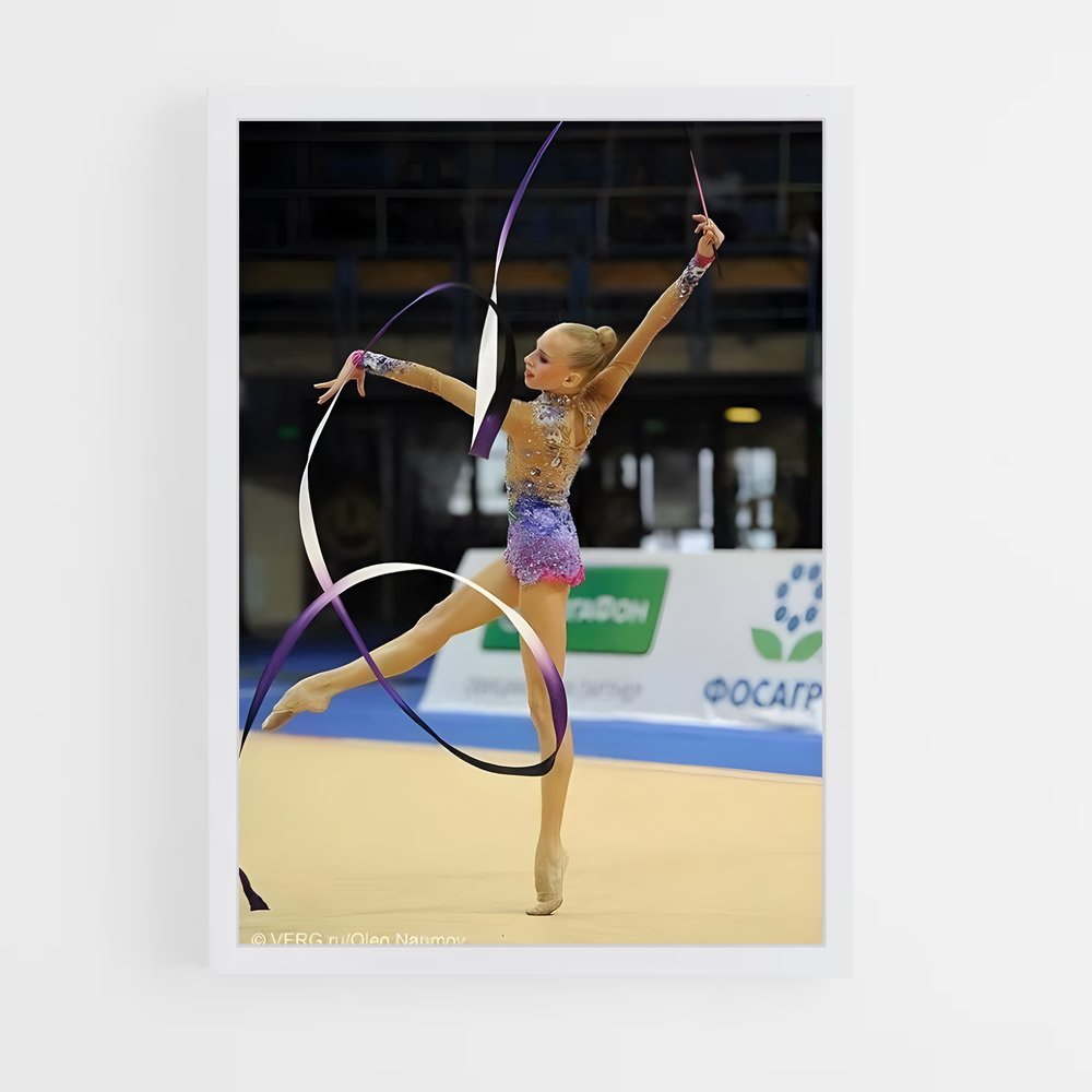 ap-ribbon rhythmic gymnastics-5 cadre Blanc