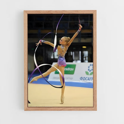 ap-ribbon rhythmic gymnastics-5 cadre Bois clair
