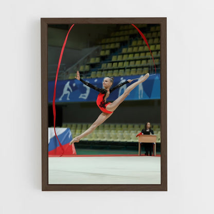 ap-ribbon rhythmic gymnastics-8 cadre Bois foncé