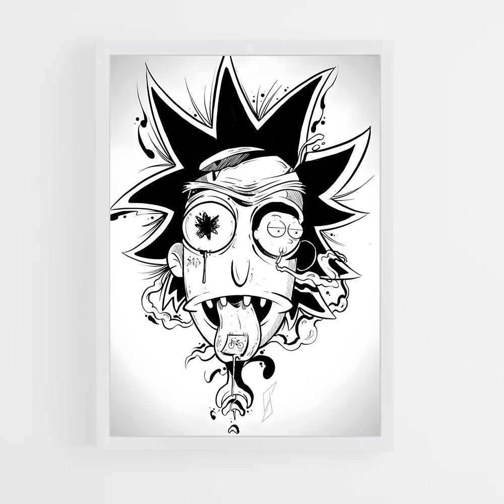 ap-rick and morty-4 cadre Blanc