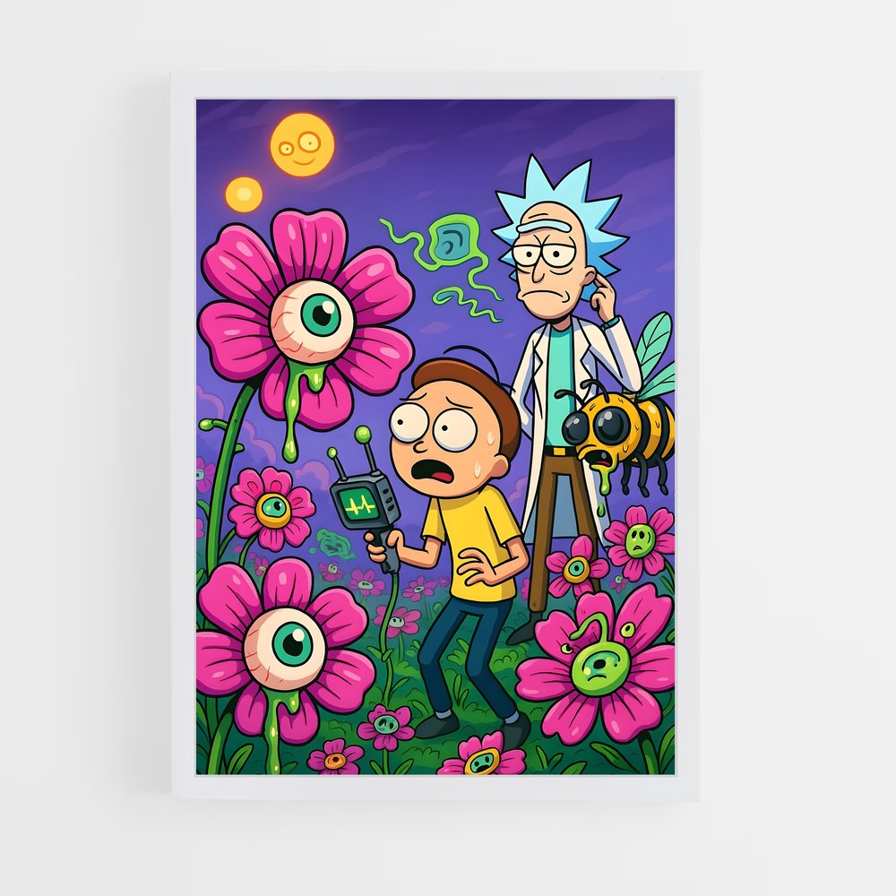 ap-rick and morty-9 cadre Blanc