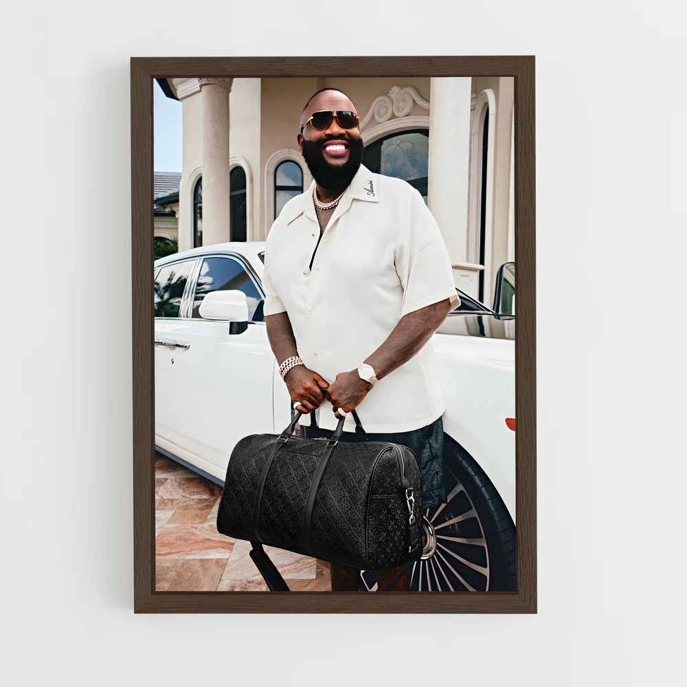 ap-rick ross-1 cadre Bois foncé