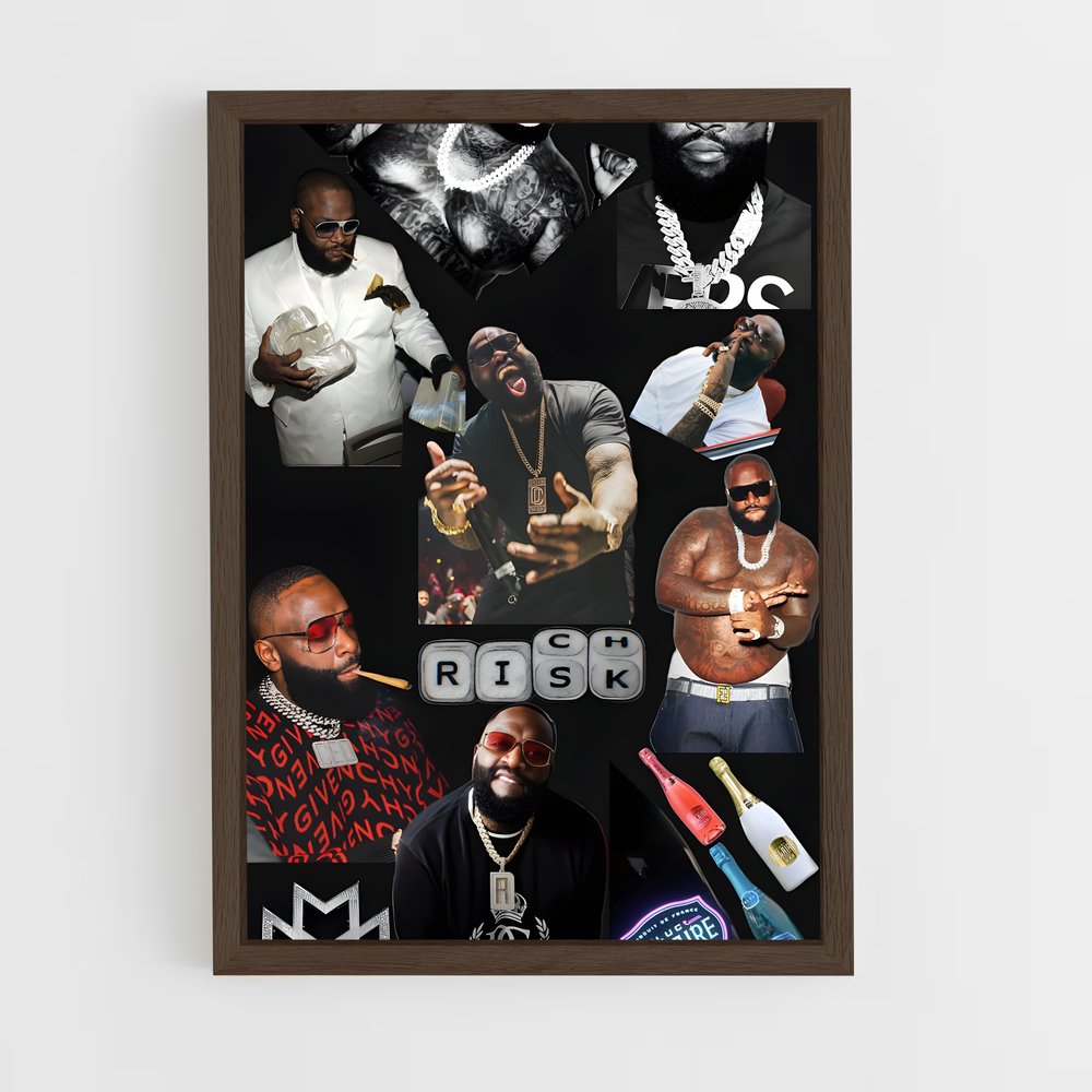 ap-rick ross-3 cadre Bois foncé