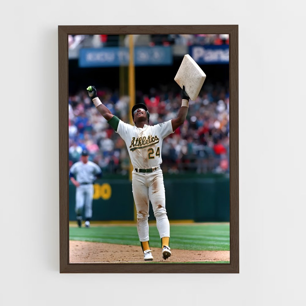 ap-rickey henderson-1 cadre Bois foncé