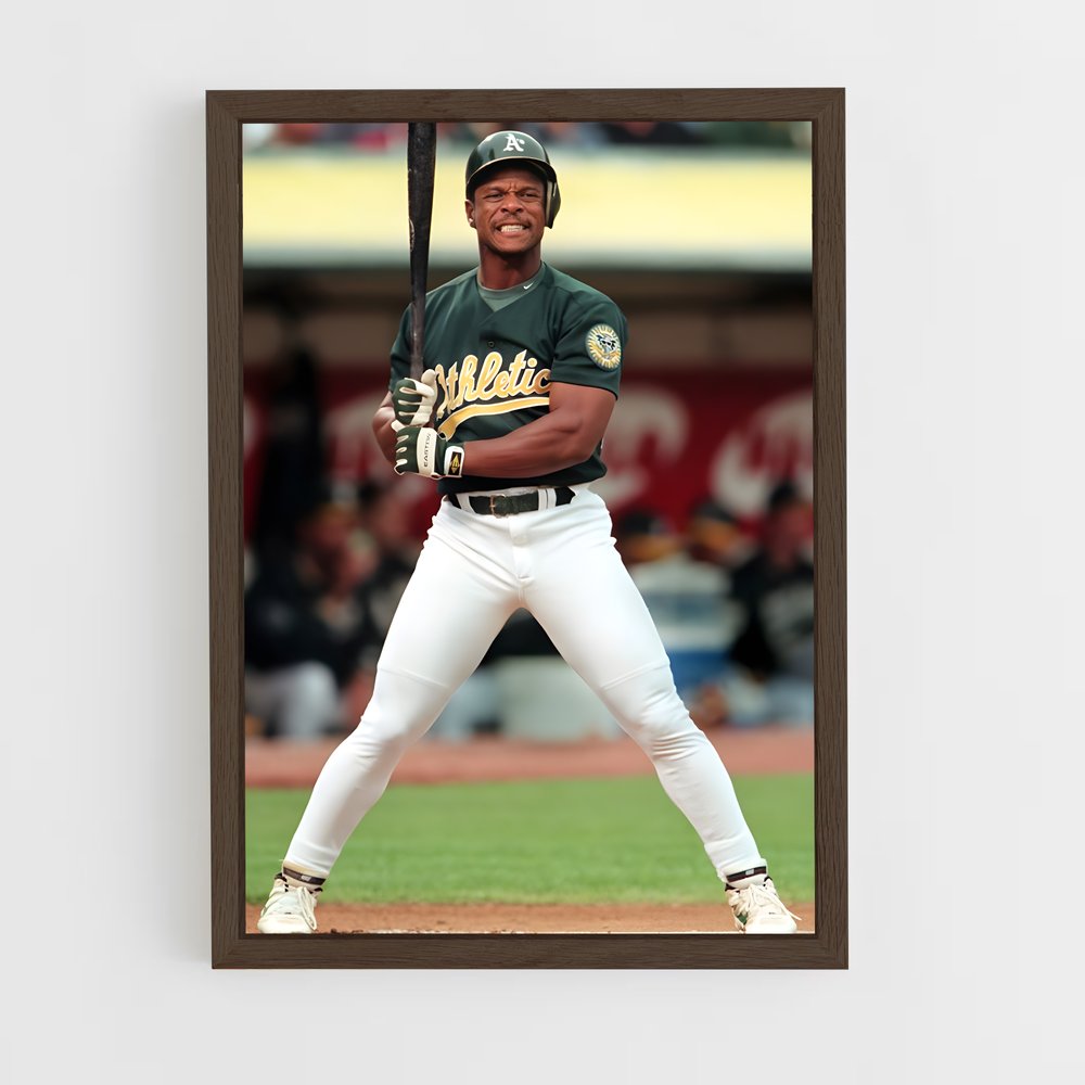 ap-rickey henderson-2 cadre Bois foncé