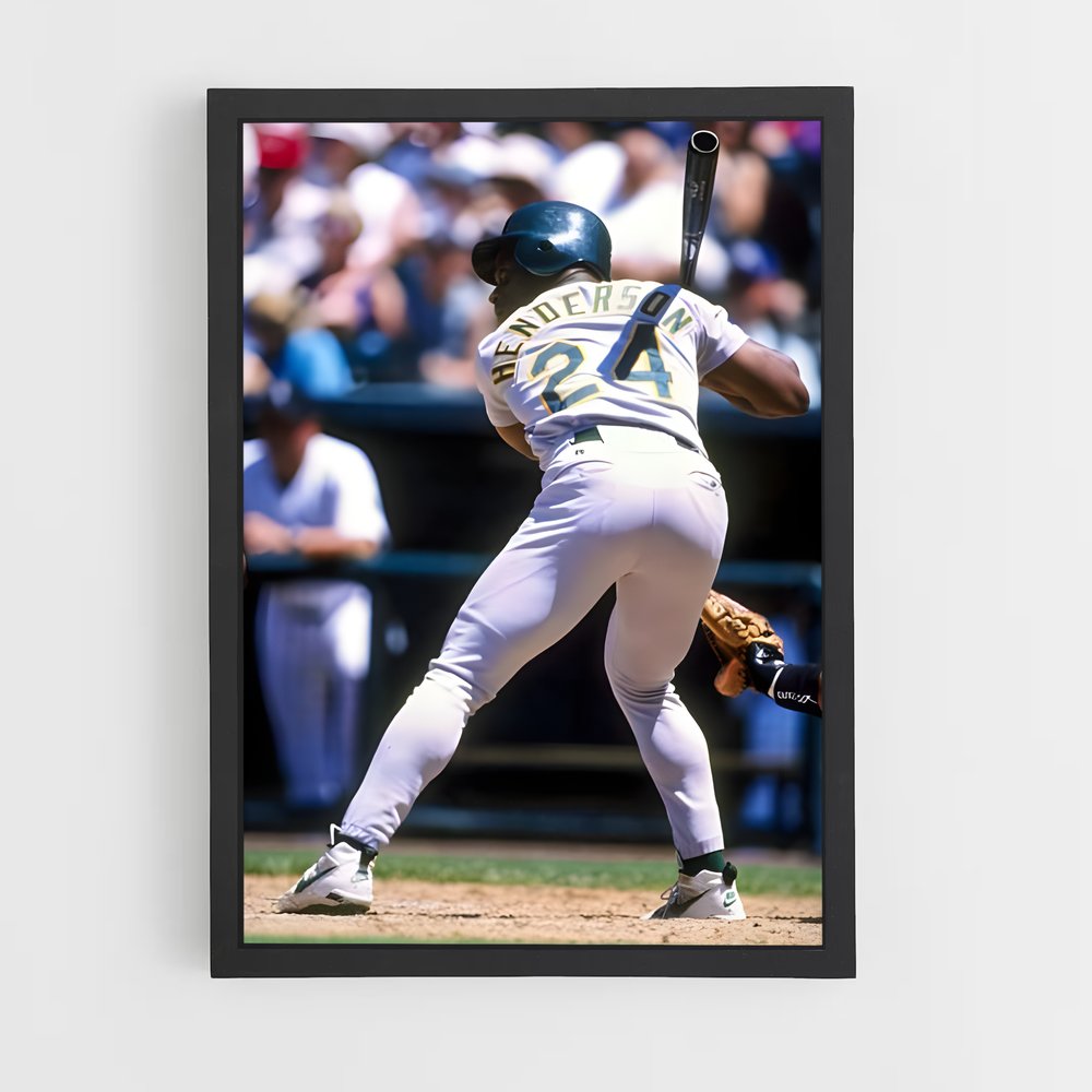 ap-rickey henderson-6 cadre Noir