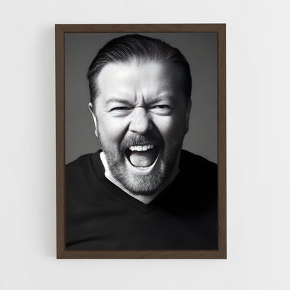 ap-ricky gervais-3 cadre Bois foncé