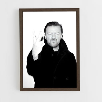 ap-ricky gervais-4 cadre Bois foncé