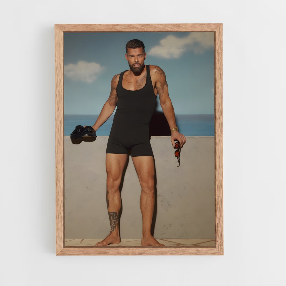 ap-ricky martin-1 cadre Bois clair