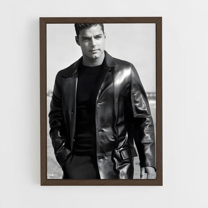 ap-ricky martin-7 cadre Bois foncé