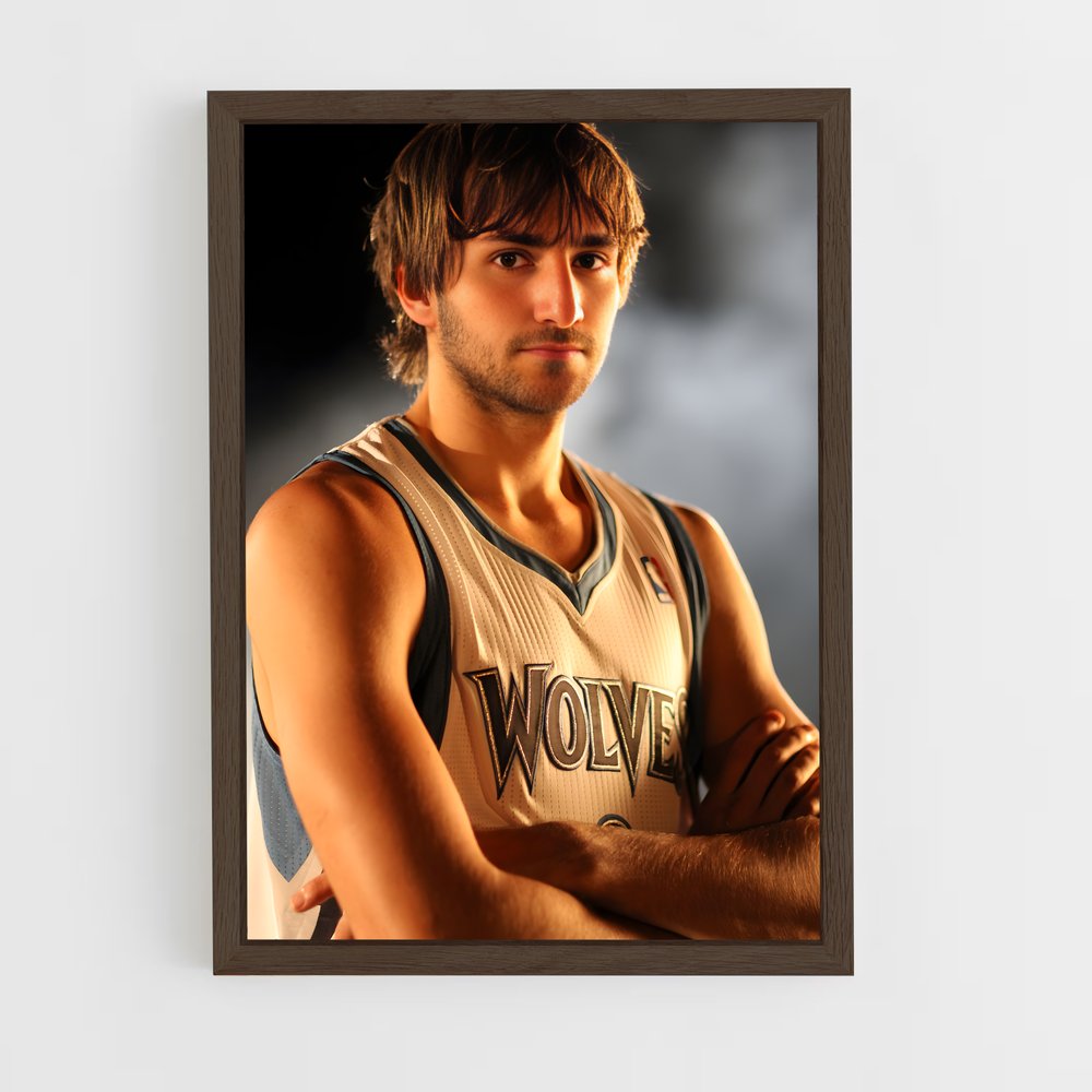 ap-ricky rubio-6 cadre Bois foncé