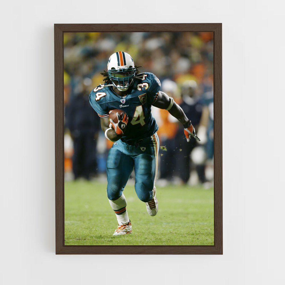 ap-ricky williams-3 cadre Bois foncé