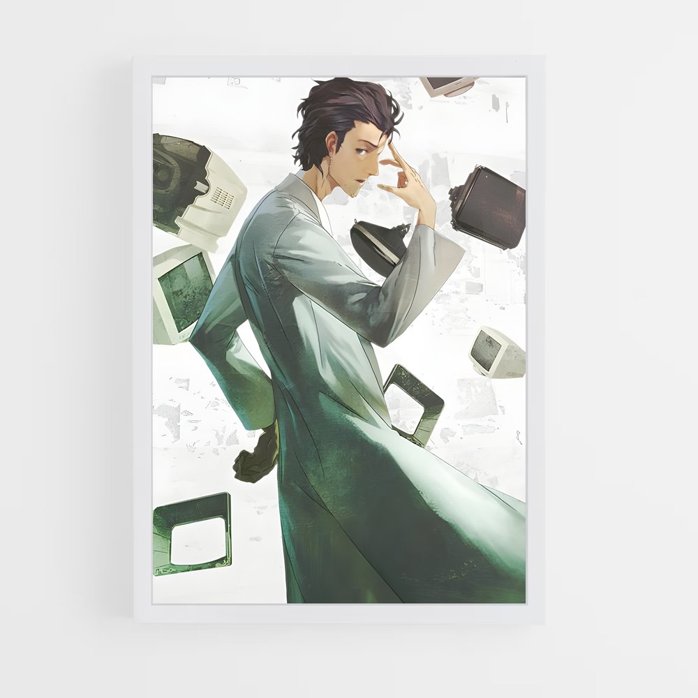 ap-rintaro okabe-3 cadre Blanc