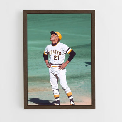 ap-roberto clemente-3 cadre Bois foncé