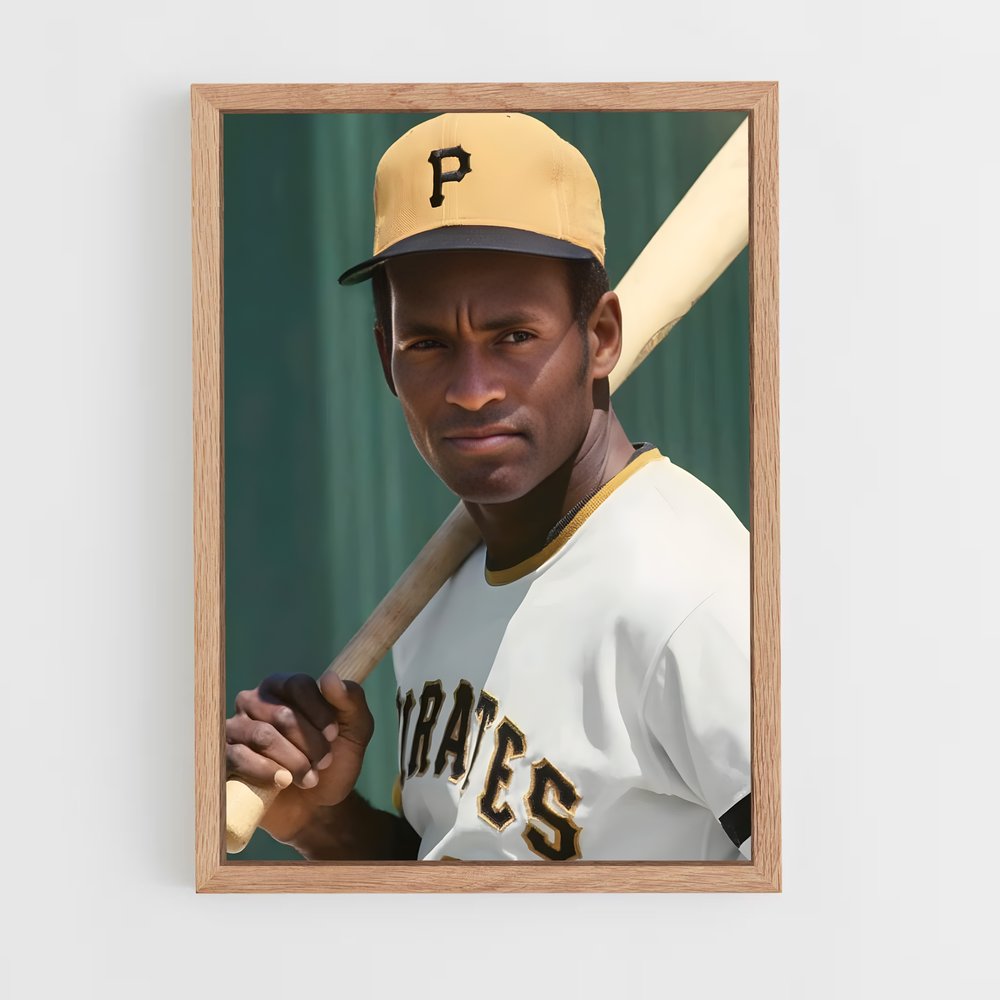 ap-roberto clemente-6 cadre Bois clair