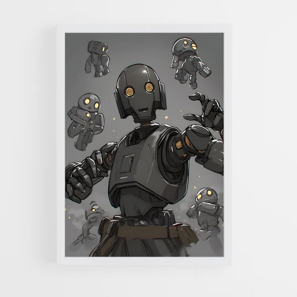 ap-robot soldier-4 cadre Blanc