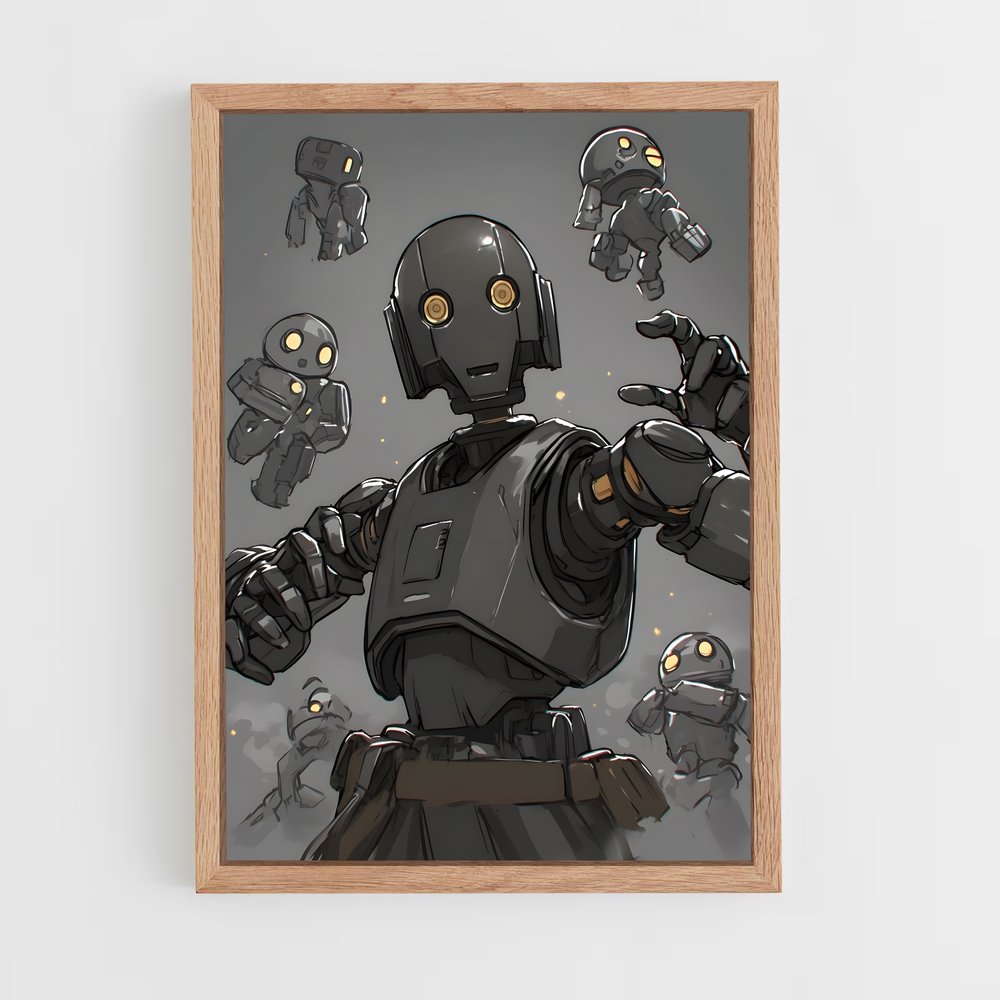 ap-robot soldier-4 cadre Bois clair
