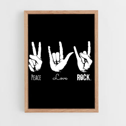 ap-rock and roll sign-2 cadre Bois clair