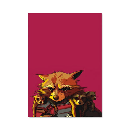 Poster Rocket Raccoon en Action