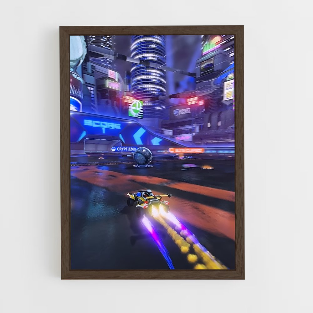 ap-rocket league-3 cadre Bois foncé