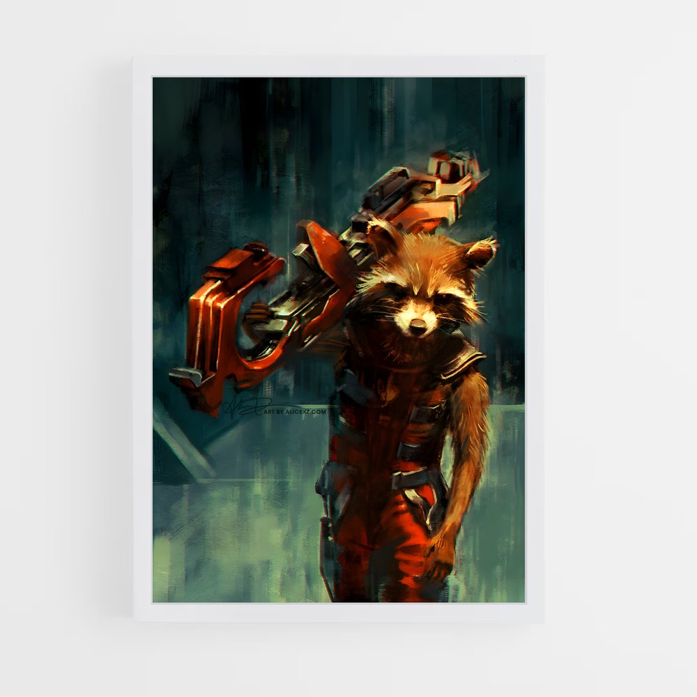 ap-rocket raccoon-1 cadre Blanc