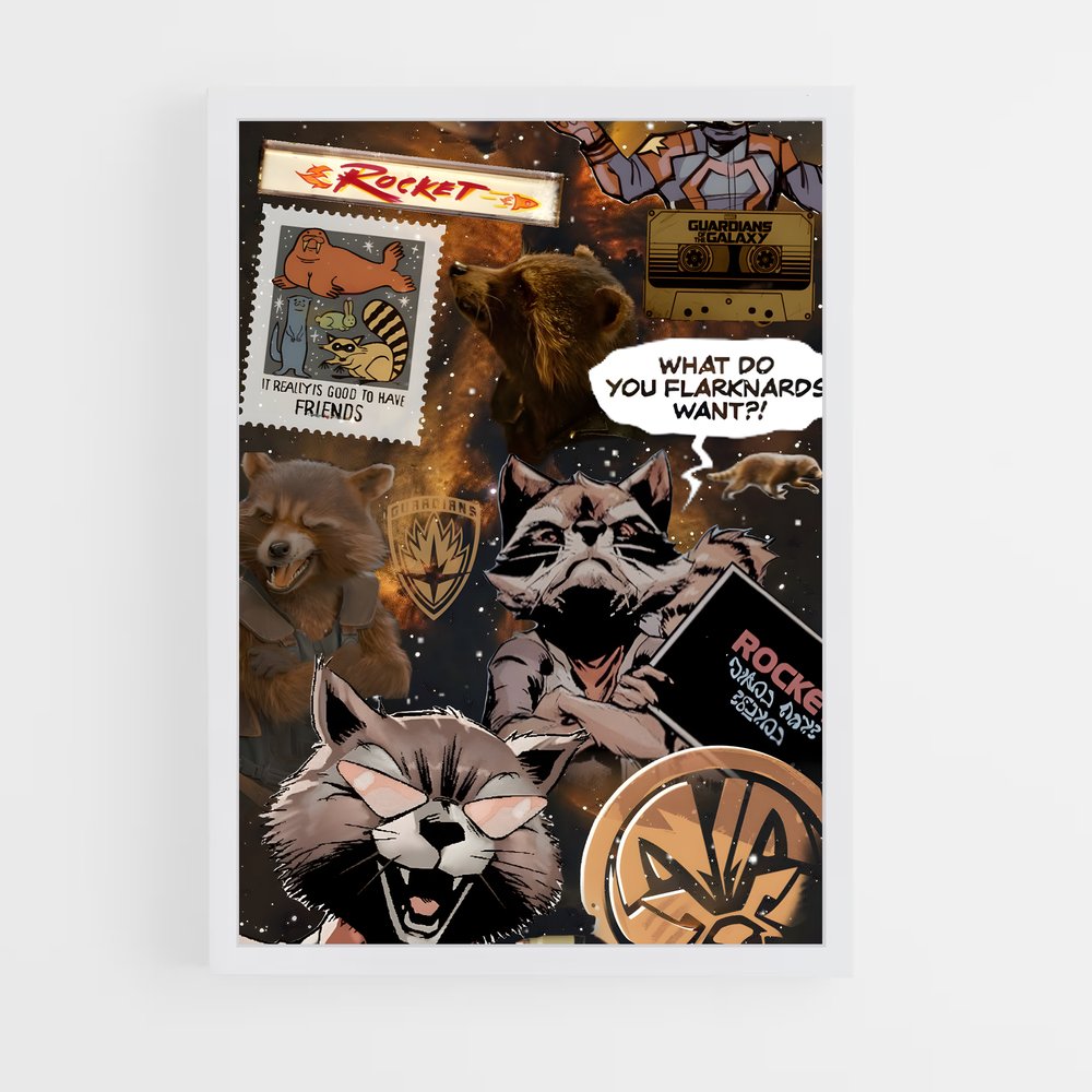 ap-rocket raccoon-2 cadre Blanc