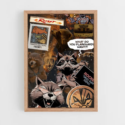ap-rocket raccoon-2 cadre Bois clair
