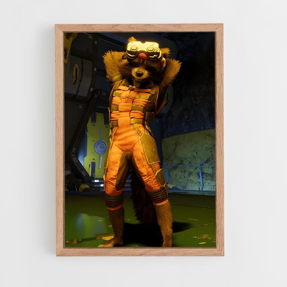 ap-rocket raccoon-3 cadre Bois clair