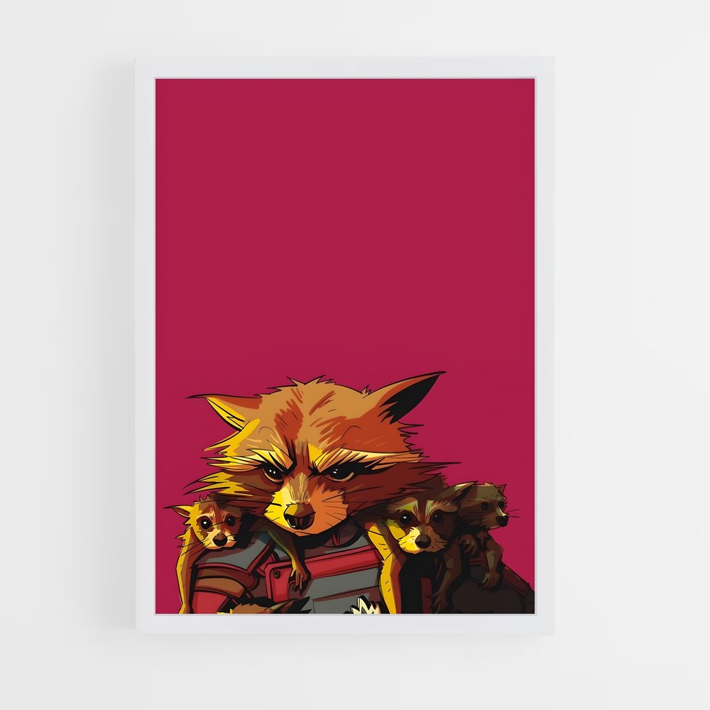 ap-rocket raccoon-4 cadre Blanc